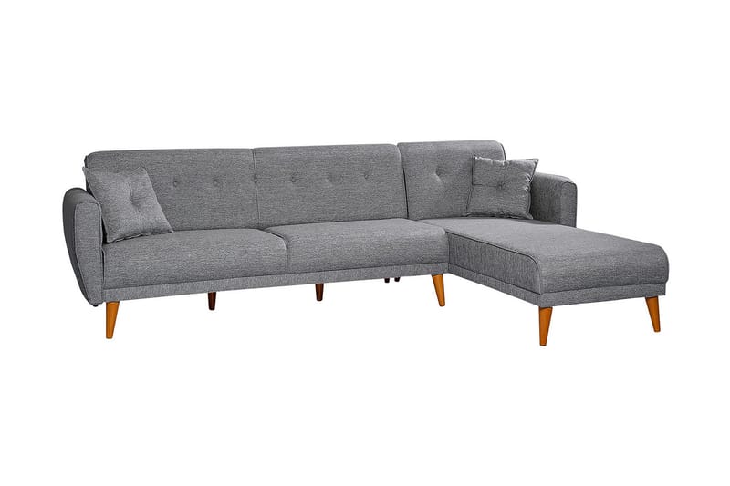 Gjoni sovesofa med divan venstre - Grå - Møbler - Sofaer - Sovesofaer