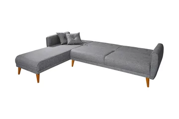 Gjoni sovesofa med divan venstre - Grå - Møbler - Sofaer - Sovesofaer
