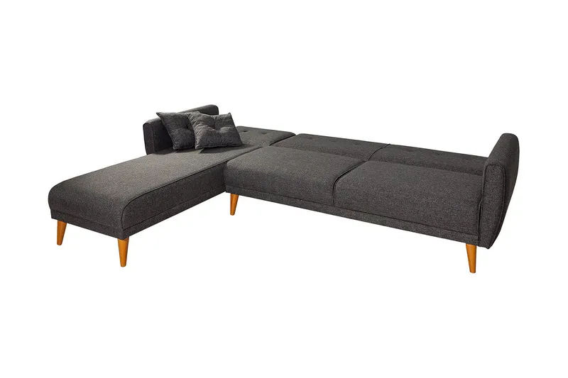 Gjoni sovesofa med divan venstre - Grå - Møbler - Sofaer - Sovesofaer