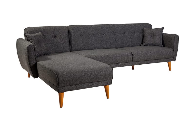 Gjoni sovesofa med divan venstre - Grå - Møbler - Sofaer - Sovesofaer