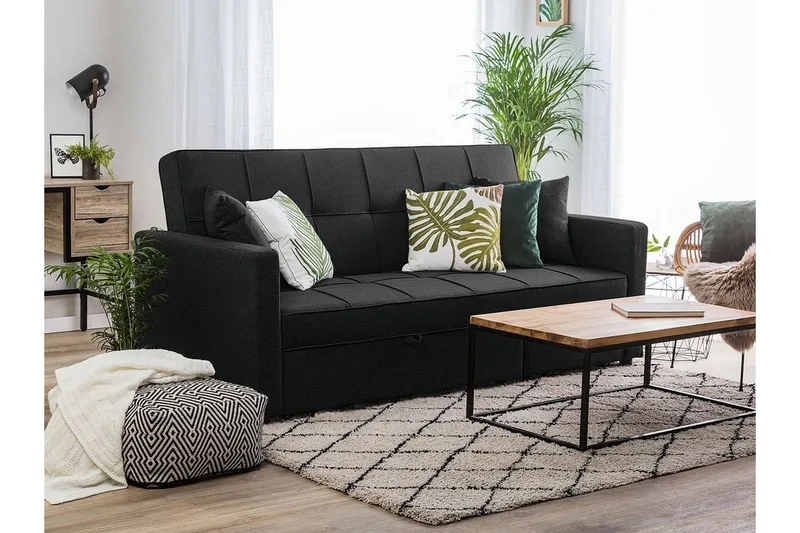 Glomma sovesofa 207 cm - Sort - Møbler - Sofaer - Sovesofaer