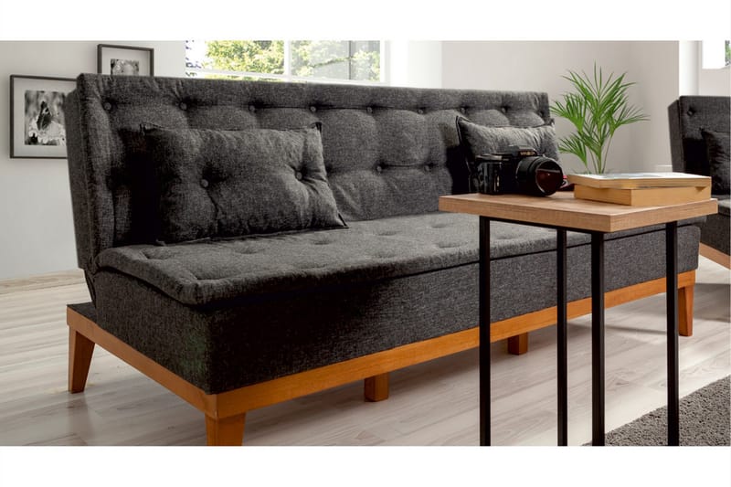 Glyddyn 3-pers. Sovesofa - Grå - Møbler - Sofaer - Sovesofaer