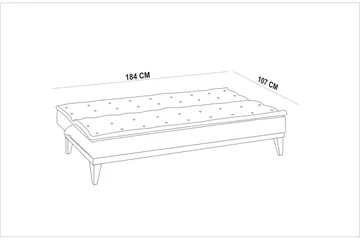 Glyddyn 3-pers. Sovesofa - Grå - Møbler - Sofaer - Sovesofaer