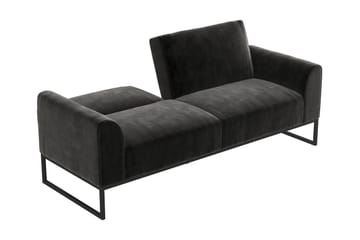 Gonxhe 2-personers Rektangulær Sovesofa 113x179 cm i Fløjl - Sort - Møbler - Sofaer - Sovesofaer