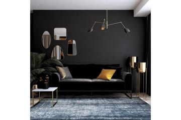 Gonxhe 2-personers Rektangulær Sovesofa 113x179 cm i Fløjl - Sort - Møbler - Sofaer - Sovesofaer