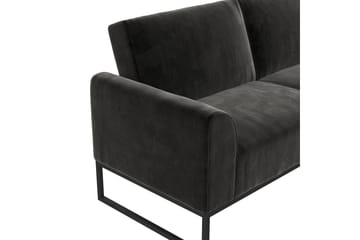 Gonxhe 2-personers Rektangulær Sovesofa 113x179 cm i Fløjl - Sort - Møbler - Sofaer - Sovesofaer