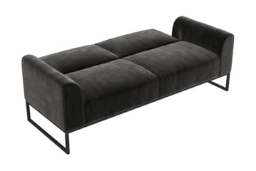 Gonxhe 2-personers Rektangulær Sovesofa 113x179 cm i Fløjl - Sort - Møbler - Sofaer - Sovesofaer