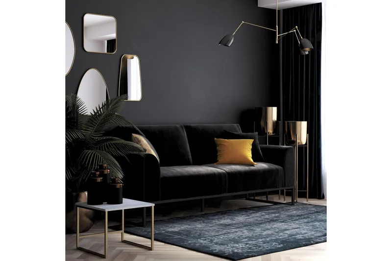 Gonxhe Sovesofa - Sort - Møbler - Sofaer - Sovesofaer