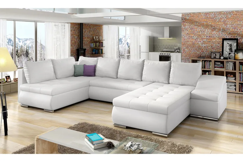 Govana hjørnesovesofa med Divan, Hvid