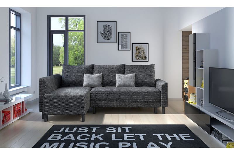 Grasela Hjørnesofa - Grå - Møbler - Sofaer - Sovesofaer