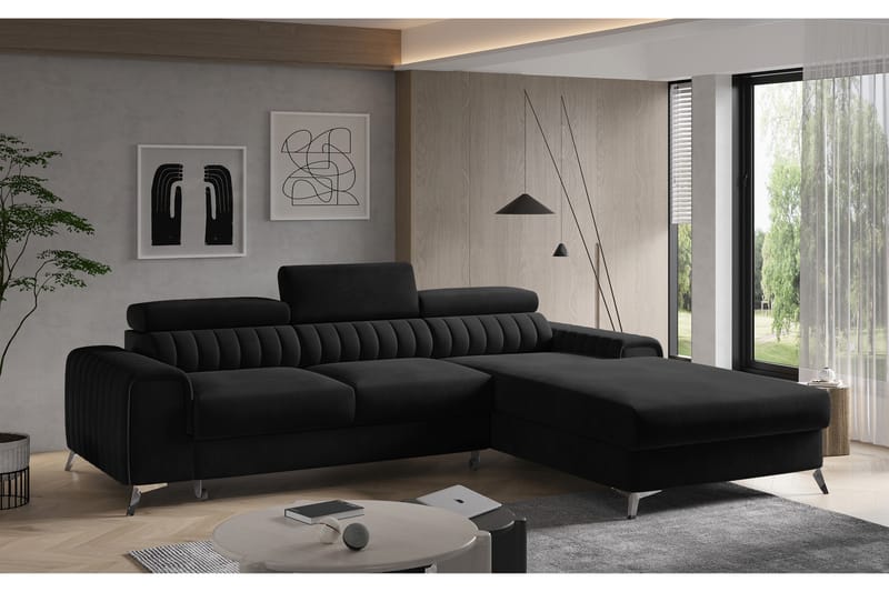 Grayson Chaiselongsofa Højre - Sovesofaer - Sovesofa chaiselong - Velour sofaer