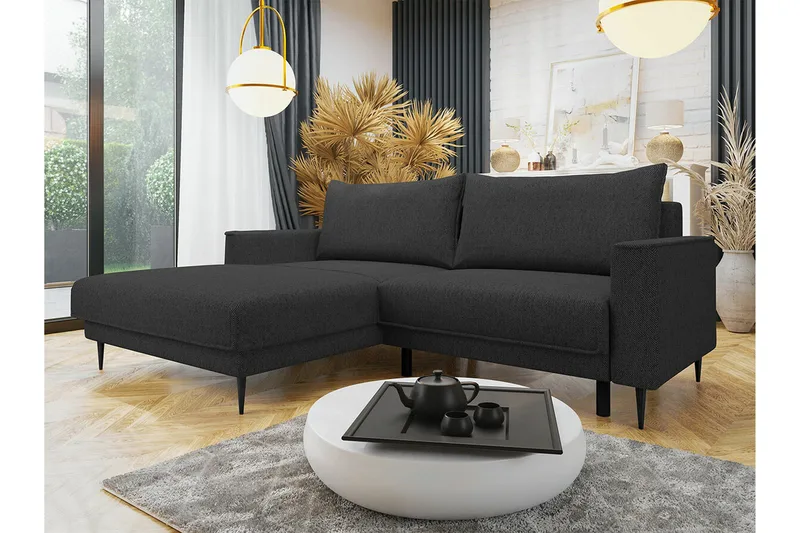 Graystone 2-pers. Hjørnesovesofa - Mørkegrå - Møbler - Sofaer - Sovesofaer