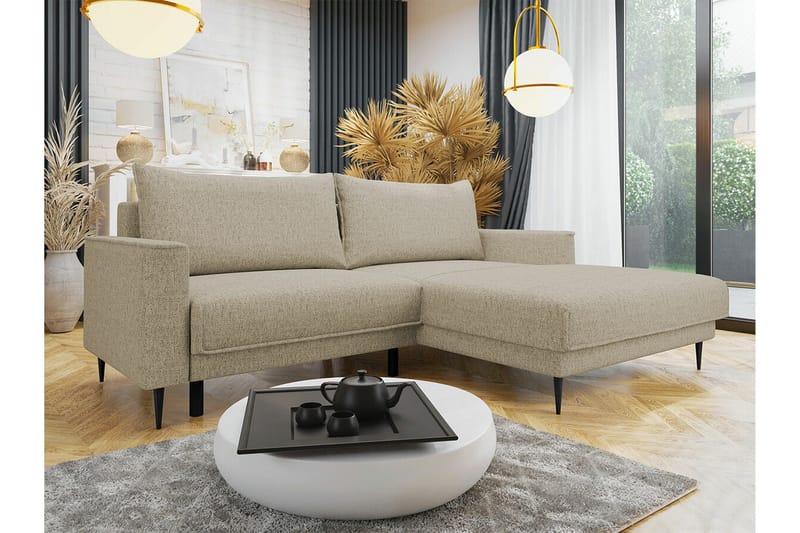 Graystone 2-pers. Hjørnesovesofa - Cream - Møbler - Sofaer - Sovesofaer
