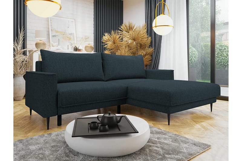 Graystone 2-pers. Hjørnesovesofa - Mørkeblå - Møbler - Sofaer - Sovesofaer