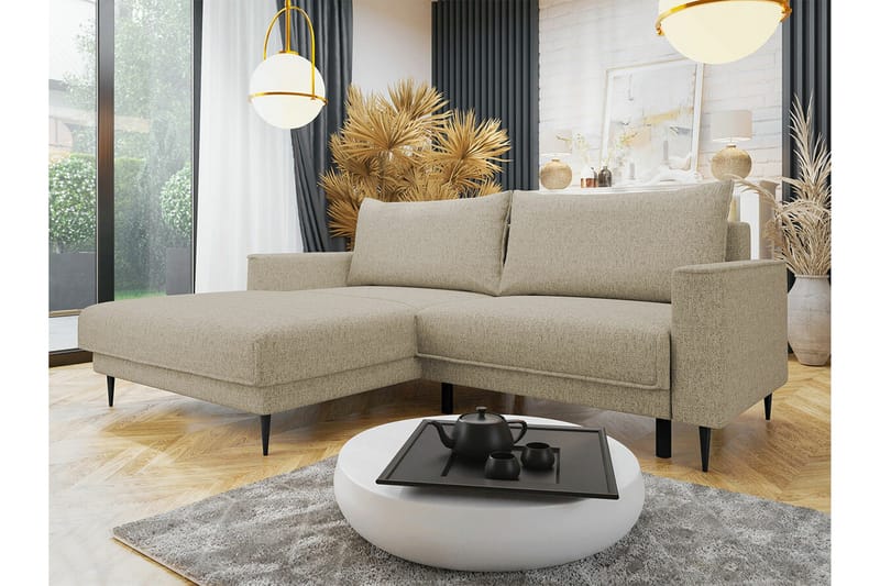 Graystone 2-pers. Hjørnesovesofa - Cream - Møbler - Sofaer - Sovesofaer