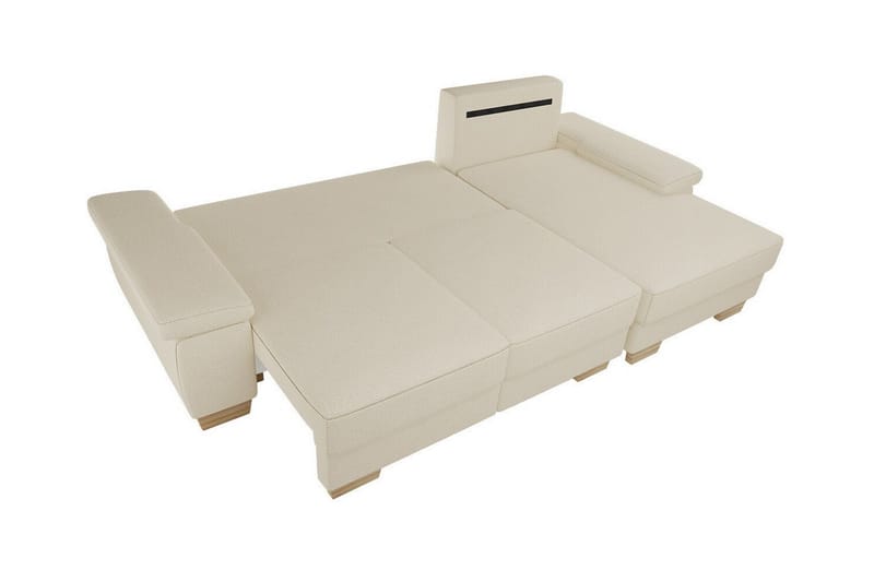 Graystone 3-sæders Venstre Hjørnesovesofa 130x193 cm med Opbevaring i Stof - Lysegrå - Møbler - Sofaer - Sovesofaer