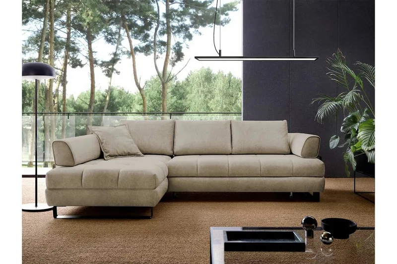 Graystone 3-pers. Hjørnesovesofa - Cream - Møbler - Sofaer - Sovesofaer