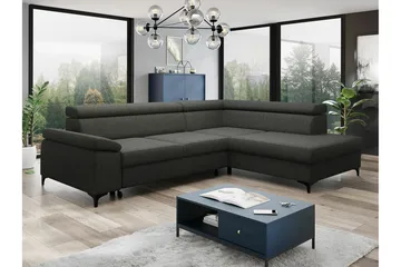 Graystone 3-pers. Hjørnesovesofa - Mørkegrå - Møbler - Sofaer - Sovesofaer