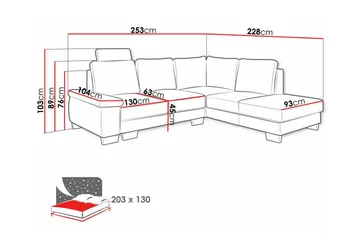 Graystone 3-pers. Hjørnesovesofa - Møbler - Sofaer - Sovesofaer