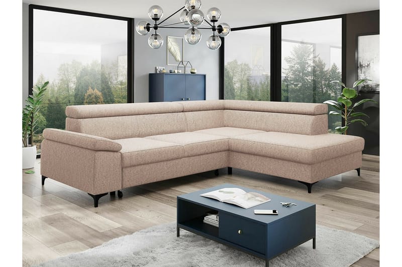 Graystone 3-pers. Hjørnesovesofa - Cream - Møbler - Sofaer - Sovesofaer