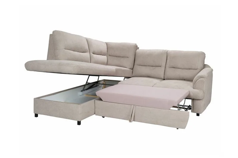 Graystone 3-pers. Hjørnesovesofa - Mørkegrå - Møbler - Sofaer - Sovesofaer