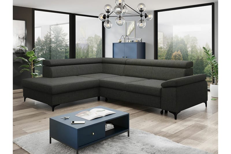 Graystone 3-pers. Hjørnesovesofa - Mørkegrå - Møbler - Sofaer - Sovesofaer