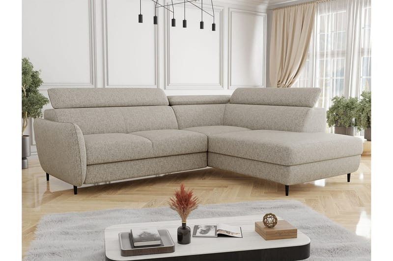 Graystone 3-pers. Hjørnesovesofa - Beige - Møbler - Sofaer - Sovesofaer
