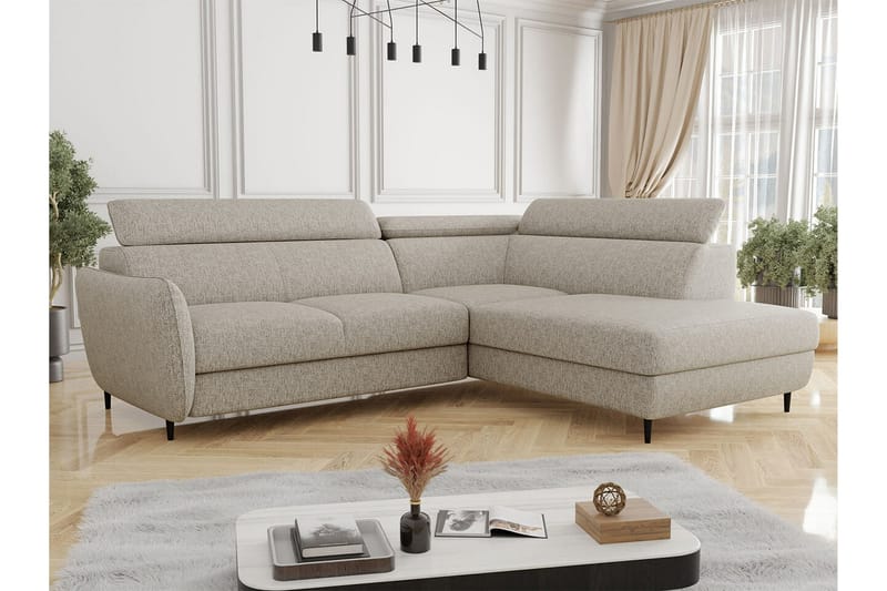 Graystone 3-pers. Hjørnesovesofa - Beige - Sovesofaer - Hjørnesovesofa