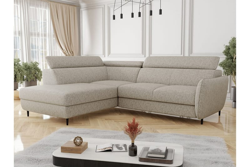 Graystone 3-pers. Hjørnesovesofa - Beige - Sovesofaer - Hjørnesovesofa