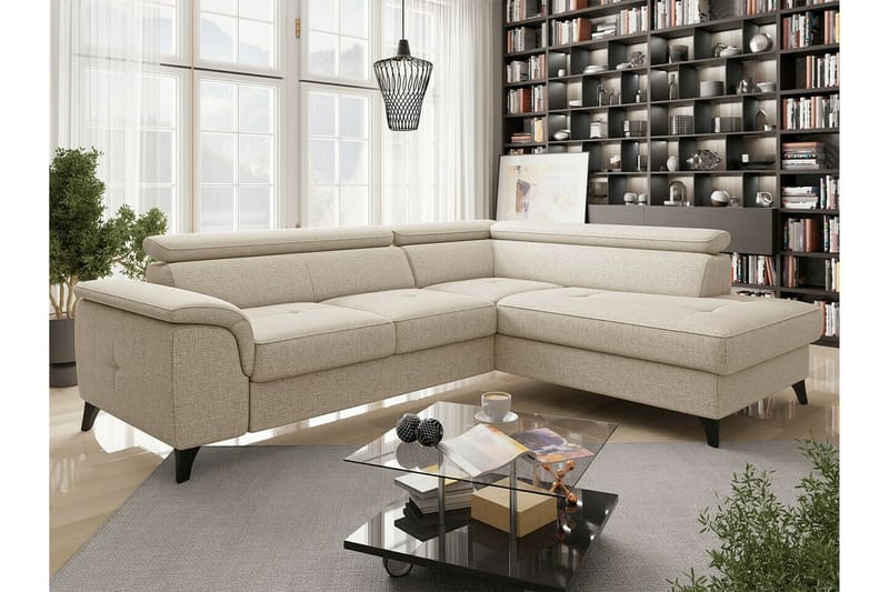 Graystone 3-pers. Hjørnesovesofa - Beige - Sovesofaer - Hjørnesovesofa