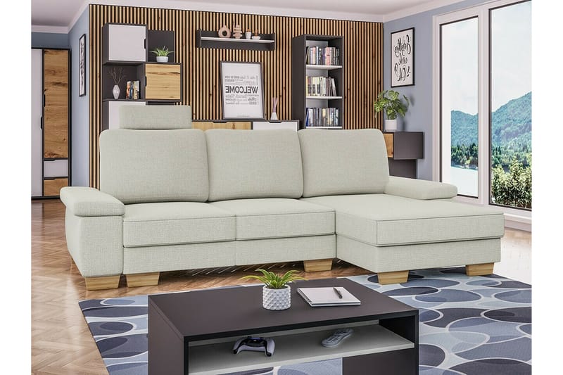 Graystone 3-pers. Hjørnesovesofa - Beige - Sovesofaer - Hjørnesovesofa