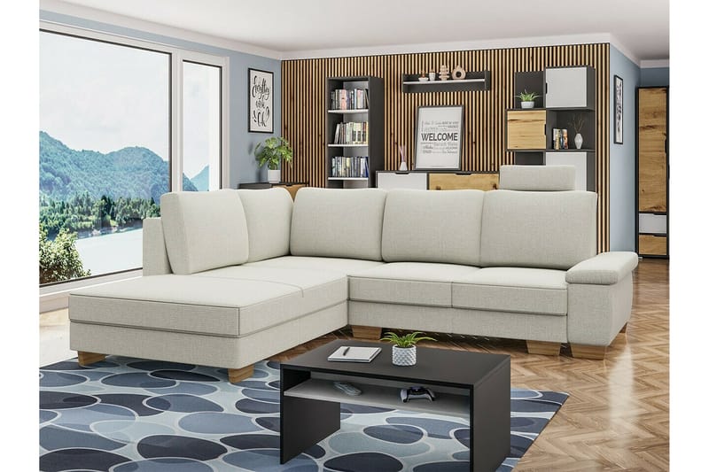 Graystone 3-pers. Hjørnesovesofa - Beige - Sovesofaer - Hjørnesovesofa