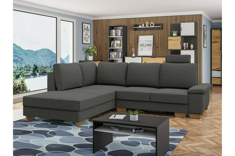 Graystone 3-pers. Hjørnesovesofa - Mørkegrå - Møbler - Sofaer - Sovesofaer