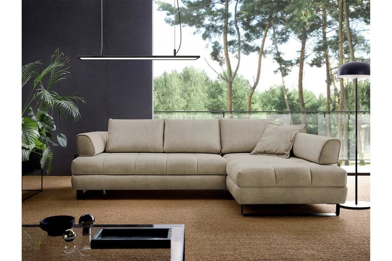 Graystone 3-pers. Hjørnesovesofa - Cream - Møbler - Sofaer - Sovesofaer