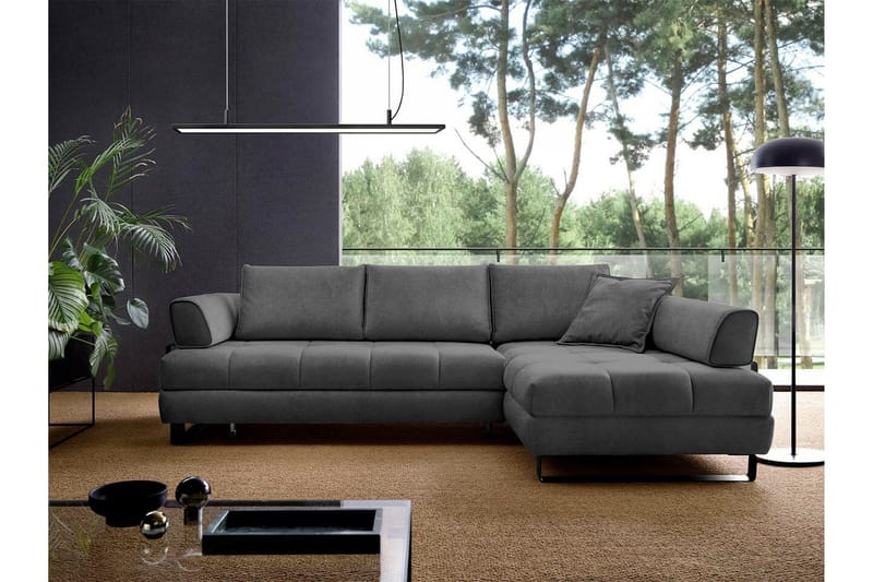 Graystone 3-pers. Hjørnesovesofa - Mørkegrå - Møbler - Sofaer - Sovesofaer