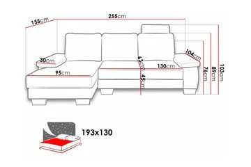 Graystone 3-pers. Hjørnesovesofa - Møbler - Sofaer - Sovesofaer