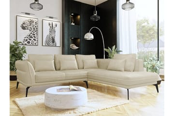 Graystone 4-sits Hörnbäddsoffa beige - Møbler - Sofaer - Sofa med chaiselong - 4 personers sofa med chaiselong