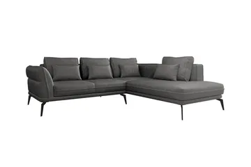 Graystone 4-sits Hörnbäddsoffa Dark grey - Møbler - Sofaer - Sofa med chaiselong - 4 personers sofa med chaiselong