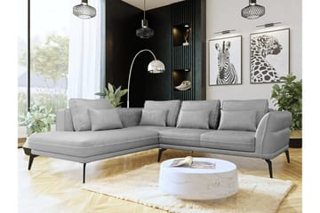 Graystone 4-sits Hörnbäddsoffa Ljusgrå - Møbler - Sofaer - Sofa med chaiselong - 4 personers sofa med chaiselong