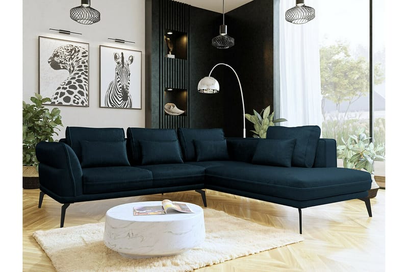 Graystone 4-pers. Hjørnesovesofa - Mørkeblå - Møbler - Sofaer - Sovesofaer