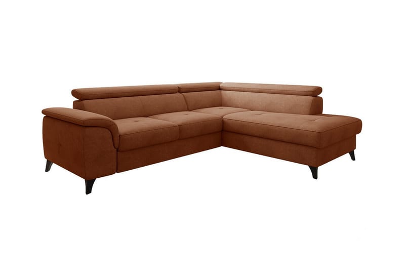 Graystone 4-pers. Hjørnesovesofa - Orange/Brun - Sovesofaer - Hjørnesovesofa