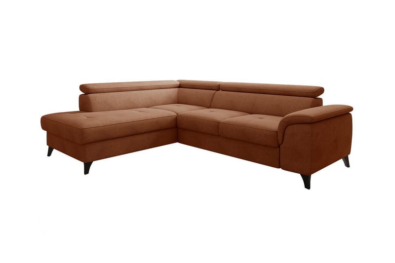 Graystone 4-pers. Hjørnesovesofa - Brun/Orange - Sovesofaer - Hjørnesovesofa