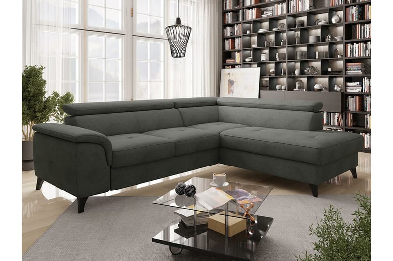 Graystone 4-pers. Hjørnesovesofa - Mørkegrå - Møbler - Sofaer - Sovesofaer