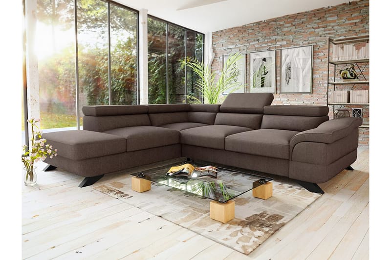 Graystone 4-pers. Hjørnesovesofa - Brun - Møbler - Sofaer - Sovesofaer