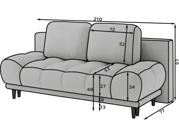 Guavio 2-personers Bubblig sovesofa med opbevaring - Paolli 04 - Møbler - Sofaer - Sovesofaer