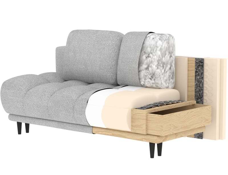 Guavio 2-personers Bubblig sovesofa med opbevaring - Royal 18 - Møbler - Sofaer - Sovesofaer