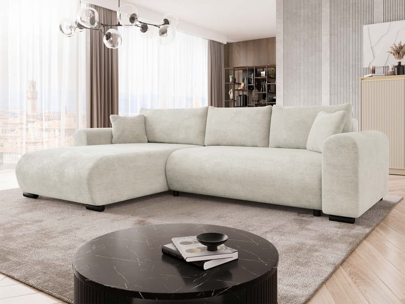 Handda 3-personers sovesofa med chaiselong - beige - Møbler - Sofaer - Sovesofaer