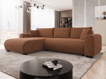 Handda 3-personers sovesofa med chaiselong - orange - Møbler - Sofaer - Sovesofaer