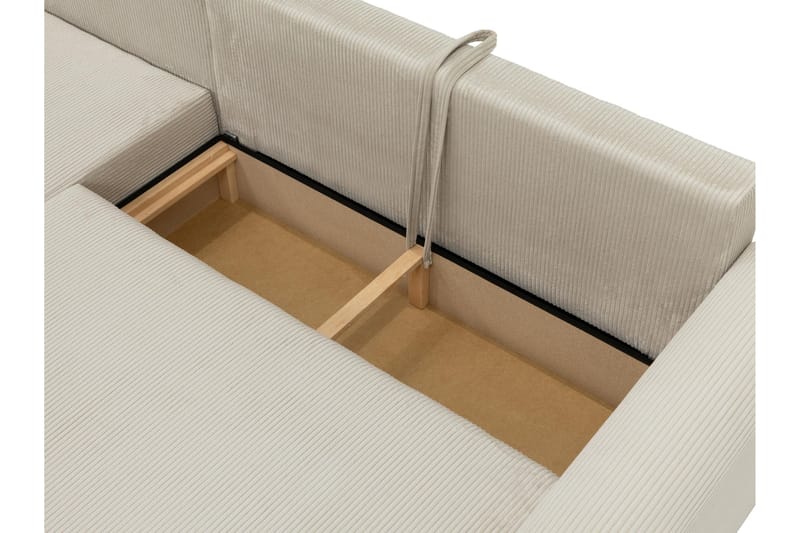 Handda Sovesofa Med 3-Personers Divan - Beige - Møbler - Sofaer - Sovesofaer