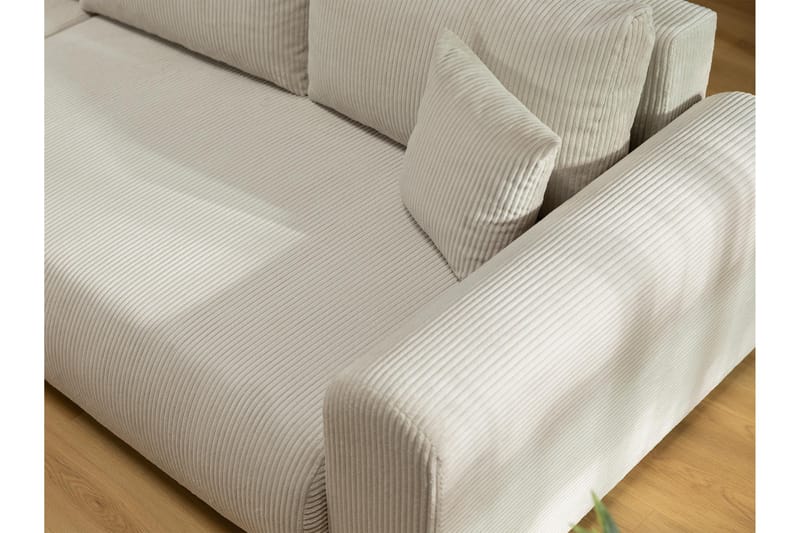 Handda Sovesofa Med 3-Personers Divan - Beige - Møbler - Sofaer - Sovesofaer